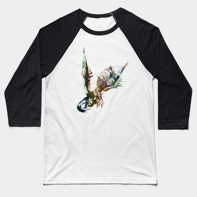 Fire Wyvern Baseball T-Shirt by ZNEVA